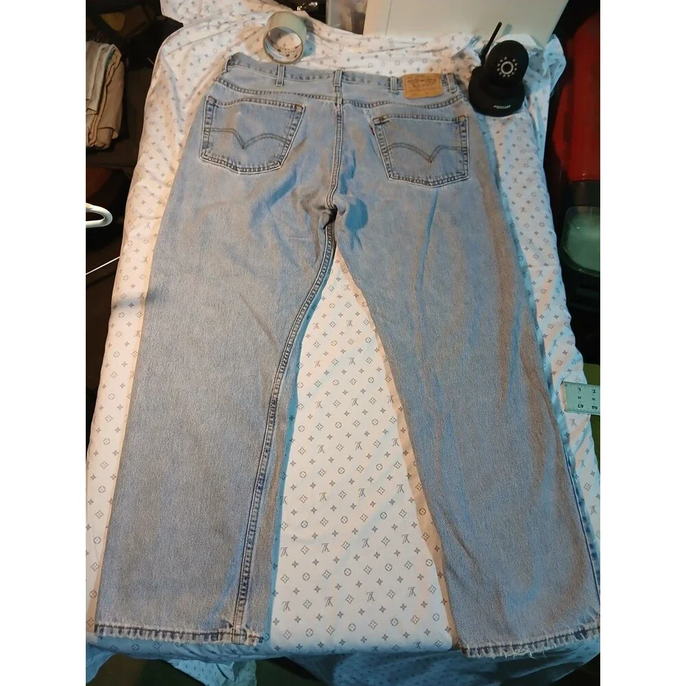 Vintage 90s Levi’s 505 Jeans Mens 40x30 Regular Fit Blue Faded USA Distressed